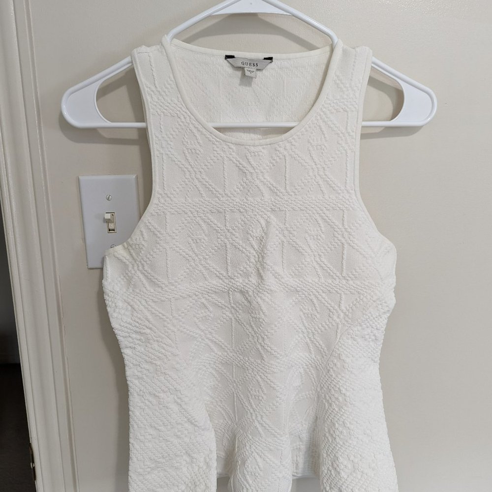 Guess Peplum Tank top with open back Size small
